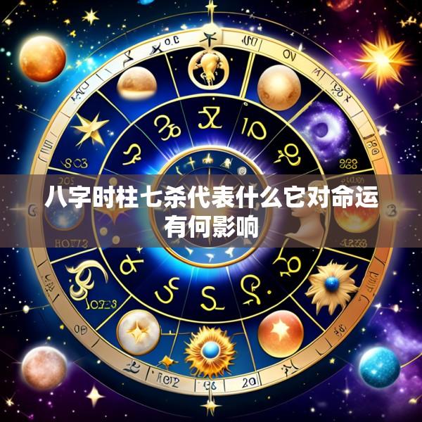 八字时柱七杀代表什么它对命运有何影响