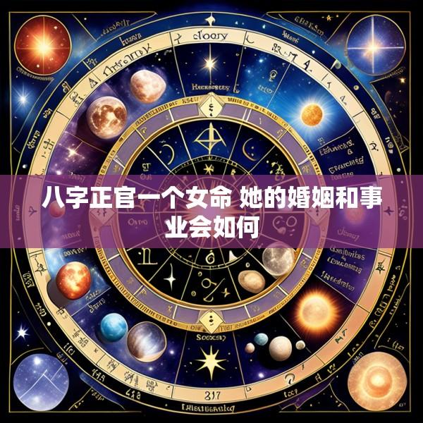 八字正官一个女命 她的婚姻和事业会如何