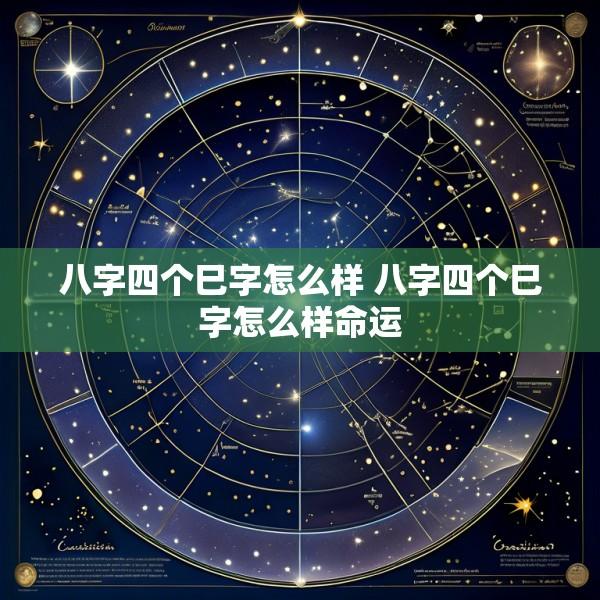 八字四个巳字怎么样 八字四个巳字怎么样命运