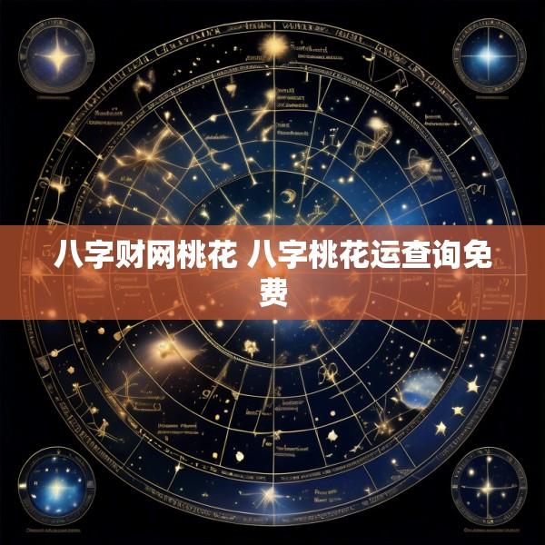 八字财网桃花 八字桃花运查询免费