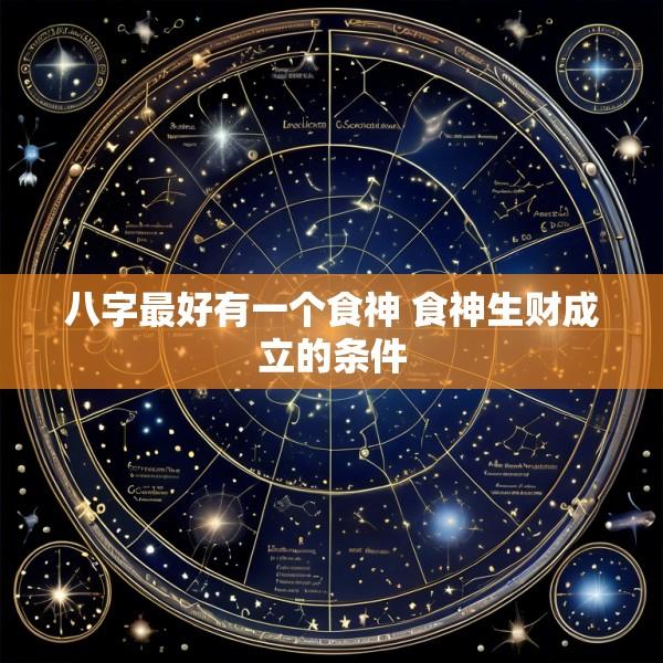 八字最好有一个食神 食神生财成立的条件