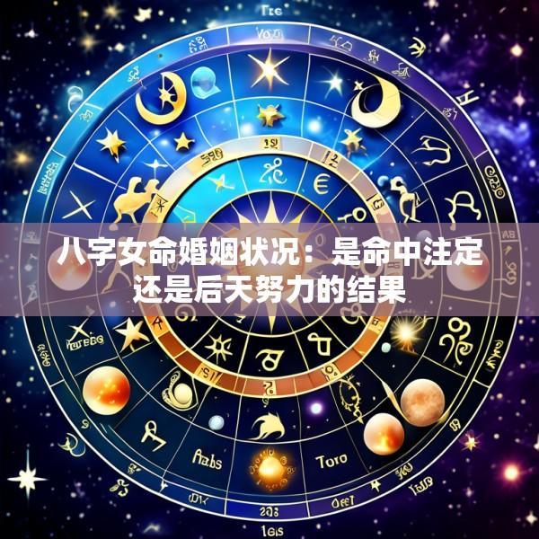 八字女命婚姻状况：是命中注定还是后天努力的结果