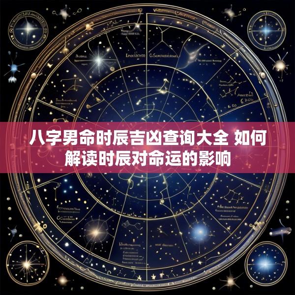 八字男命时辰吉凶查询大全 如何解读时辰对命运的影响
