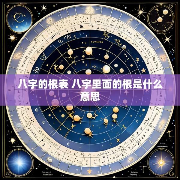 八字的根表 八字里面的根是什么意思