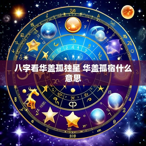 八字看华盖孤独星 华盖孤宿什么意思
