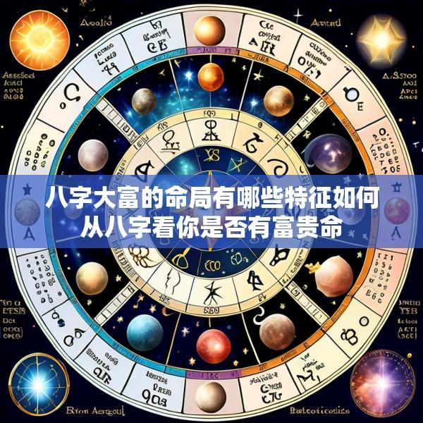 八字大富的命局有哪些特征如何从八字看你是否有富贵命