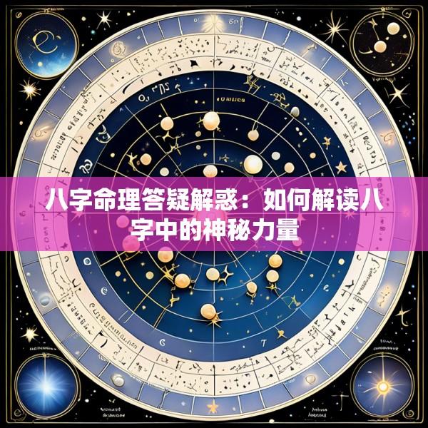 八字命理答疑解惑：如何解读八字中的神秘力量