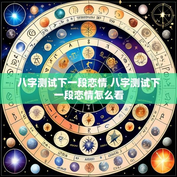 八字测试下一段恋情 八字测试下一段恋情怎么看