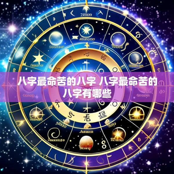 八字最命苦的八字 八字最命苦的八字有哪些