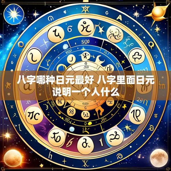 八字哪种日元最好 八字里面日元说明一个人什么