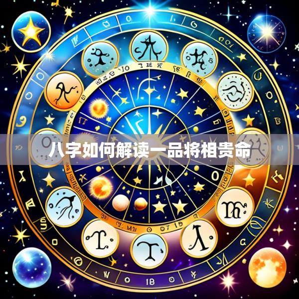 八字如何解读一品将相贵命