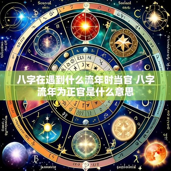 八字在遇到什么流年时当官 八字流年为正官是什么意思