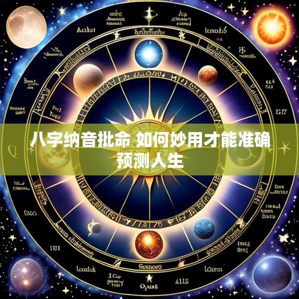 八字纳音批命 如何妙用才能准确预测人生
