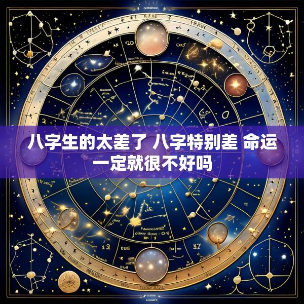 八字生的太差了 八字特别差 命运一定就很不好吗