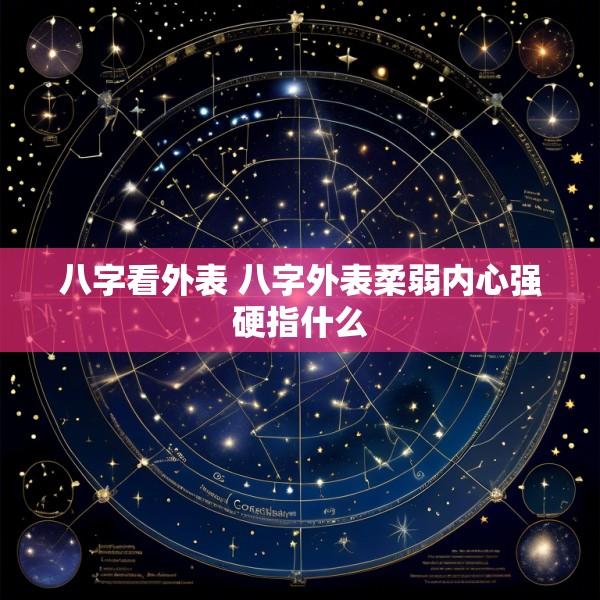 八字看外表 八字外表柔弱内心强硬指什么