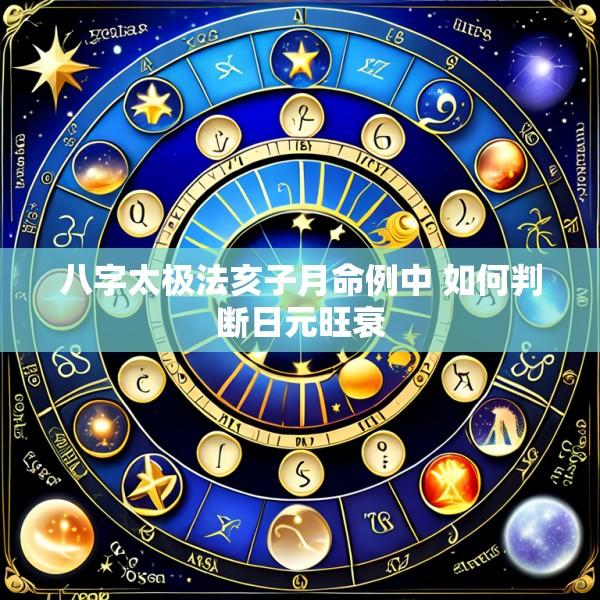 八字太极法亥子月命例中 如何判断日元旺衰