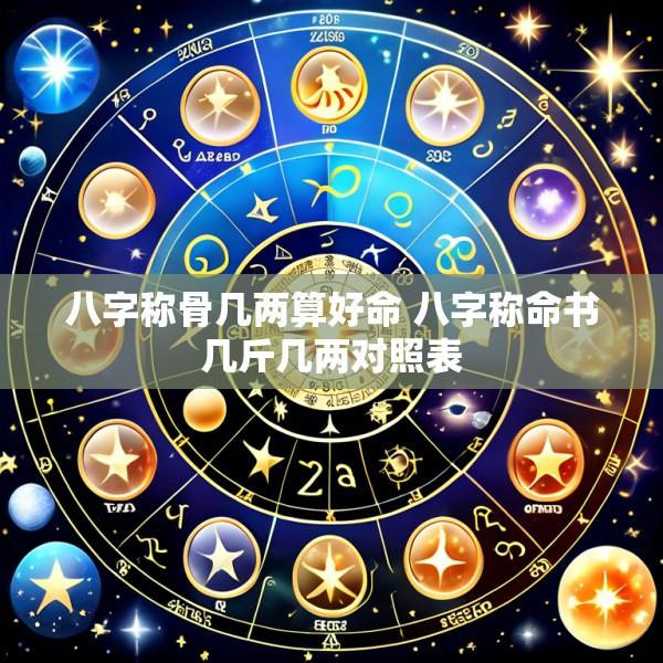 八字称骨几两算好命 八字称命书几斤几两对照表