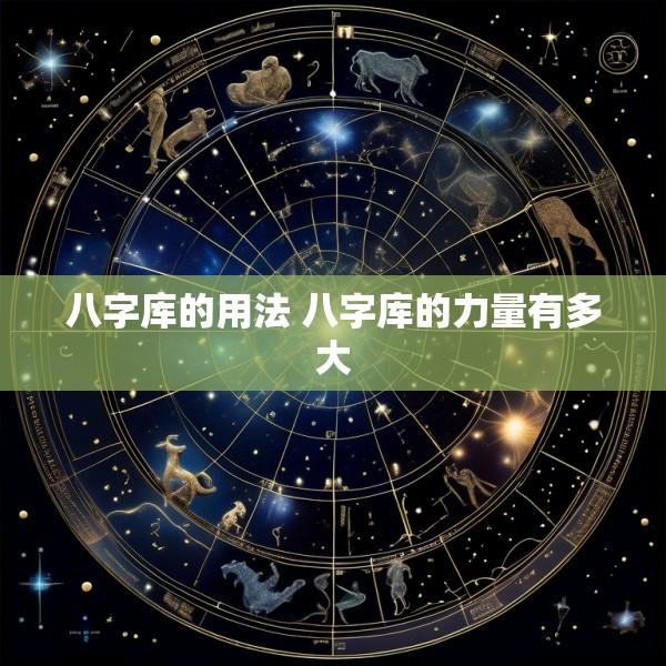 八字库的用法 八字库的力量有多大