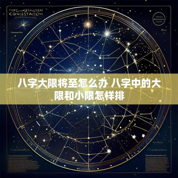 八字大限将至怎么办 八字中的大限和小限怎样排