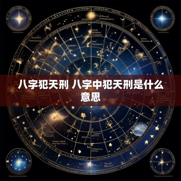 八字犯天刑 八字中犯天刑是什么意思