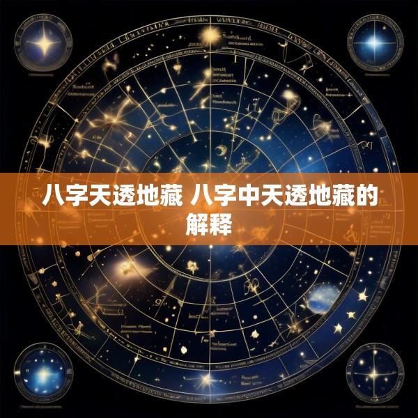 八字天透地藏 八字中天透地藏的解释