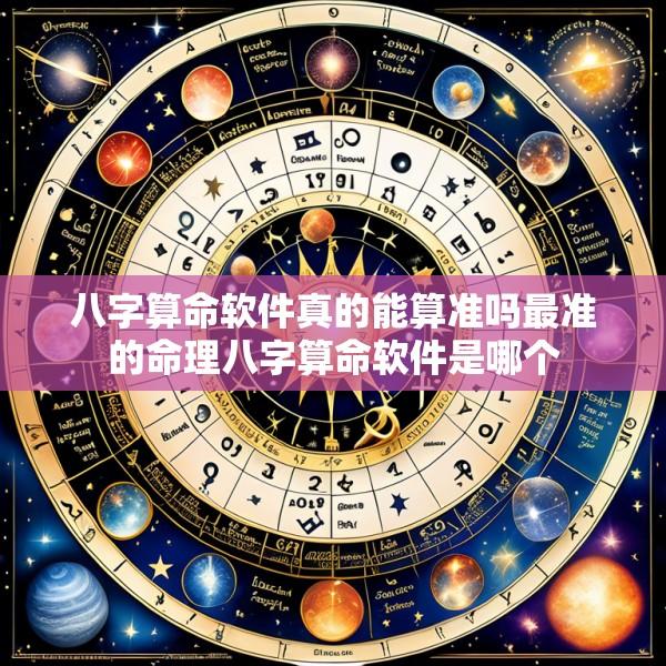 八字算命软件真的能算准吗最准的命理八字算命软件是哪个