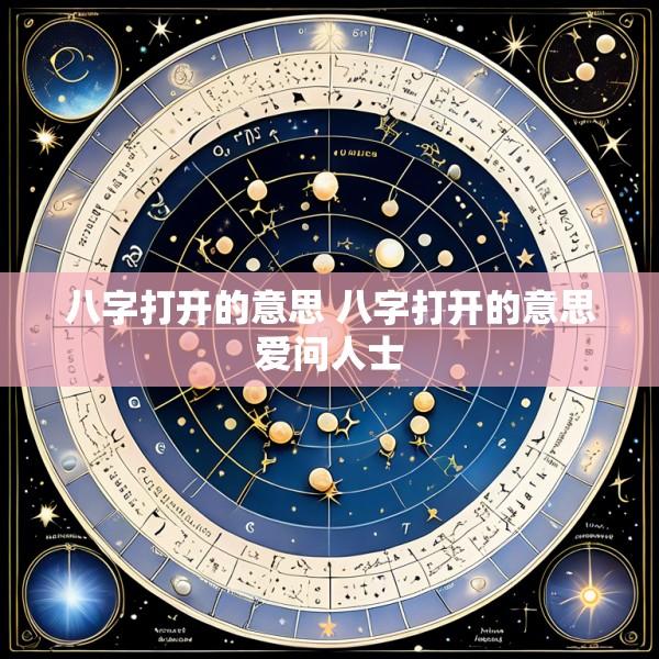 八字打开的意思 八字打开的意思爱问人士