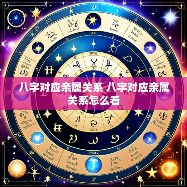 八字对应亲属关系 八字对应亲属关系怎么看