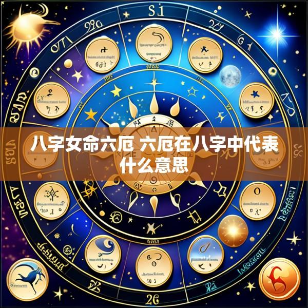 八字女命六厄 六厄在八字中代表什么意思