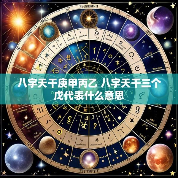 八字天干庚甲丙乙 八字天干三个戊代表什么意思