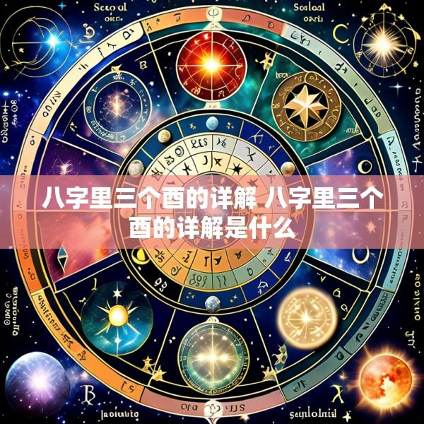 八字里三个酉的详解 八字里三个酉的详解是什么