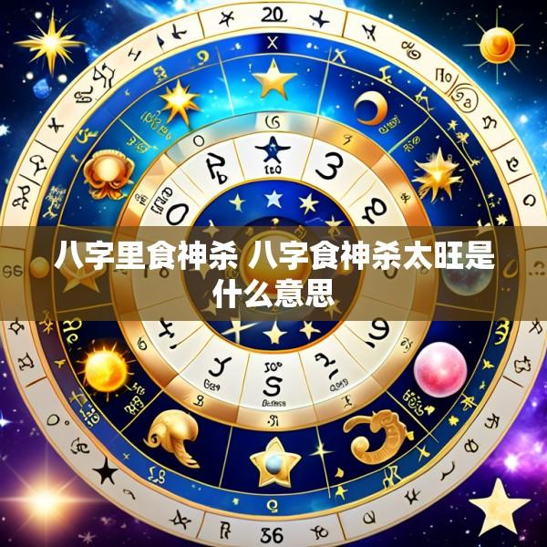 八字里食神杀 八字食神杀太旺是什么意思