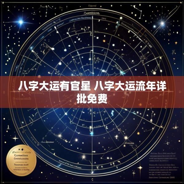 八字大运有官星 八字大运流年详批免费