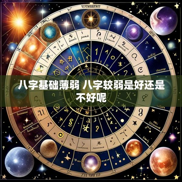 八字基础薄弱 八字较弱是好还是不好呢