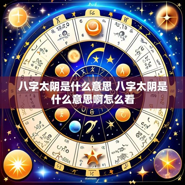 八字太阴是什么意思 八字太阴是什么意思啊怎么看