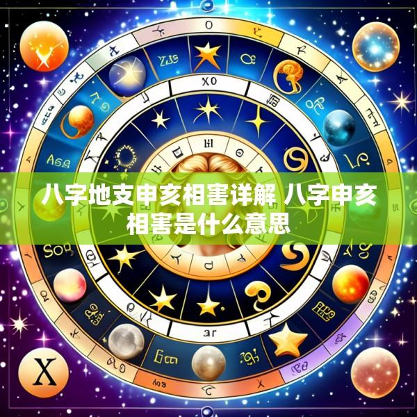 八字地支申亥相害详解 八字申亥相害是什么意思