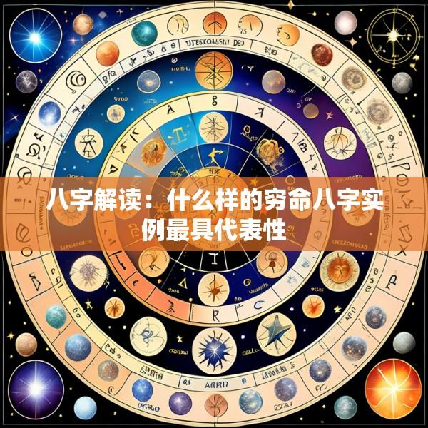 八字解读：什么样的穷命八字实例最具代表性