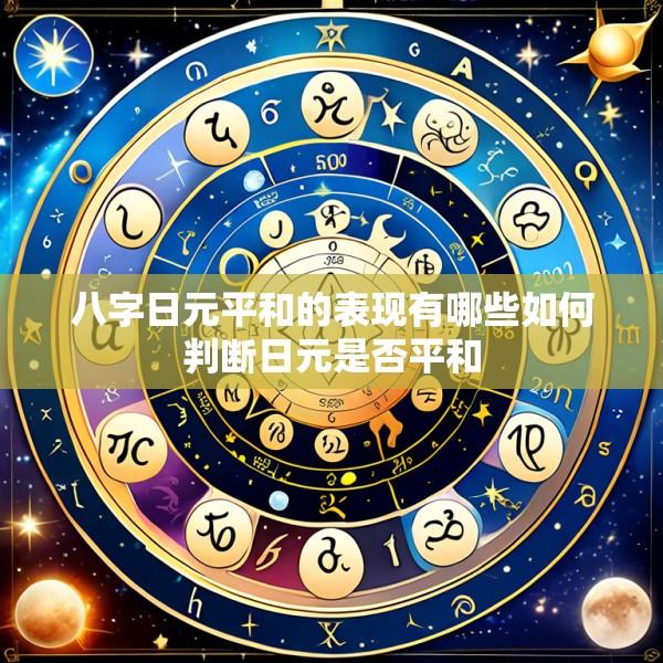 八字日元平和的表现有哪些如何判断日元是否平和