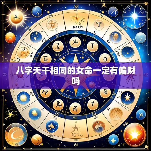 八字天干相同的女命一定有偏财吗