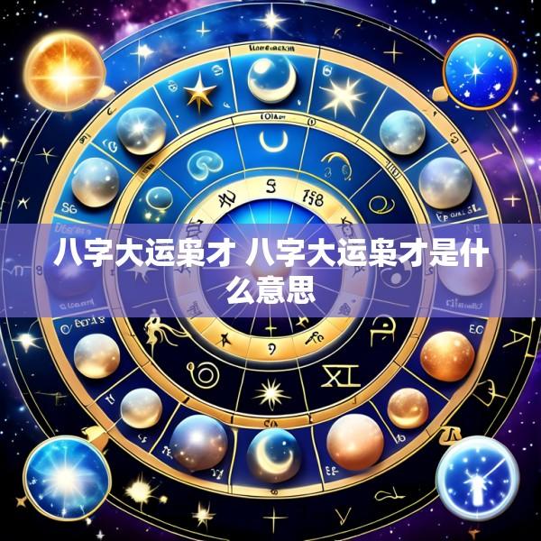 八字大运枭才 八字大运枭才是什么意思