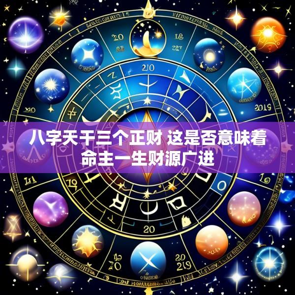 八字天干三个正财 这是否意味着命主一生财源广进