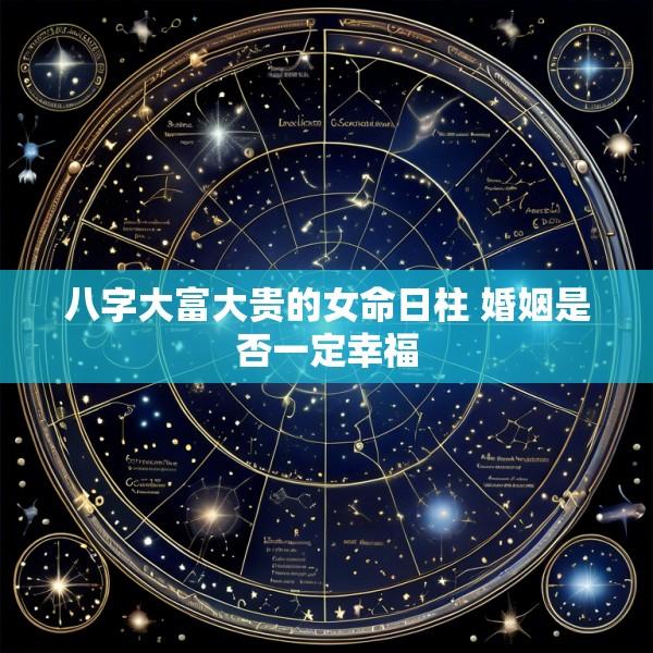 八字大富大贵的女命日柱 婚姻是否一定幸福