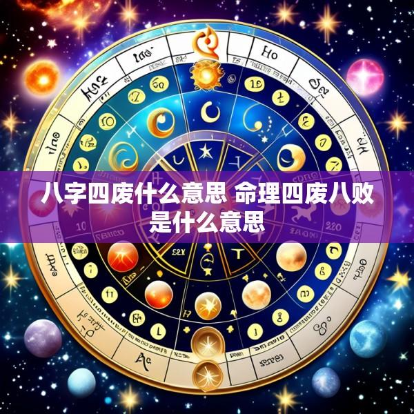 八字四废什么意思 命理四废八败是什么意思