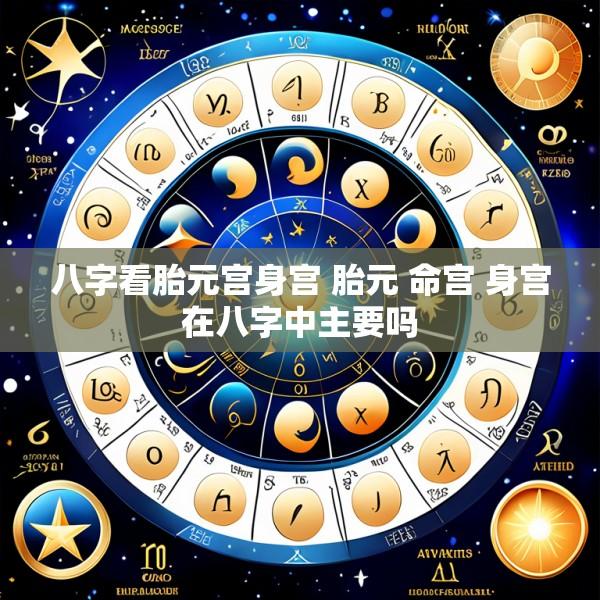 八字看胎元宫身宫 胎元 命宫 身宫在八字中主要吗
