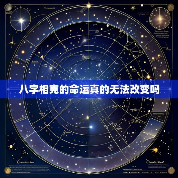 八字相克的命运真的无法改变吗