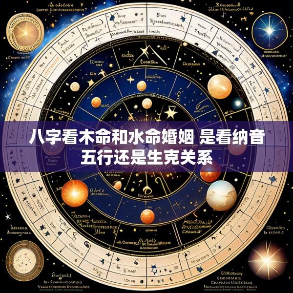 八字看木命和水命婚姻 是看纳音五行还是生克关系