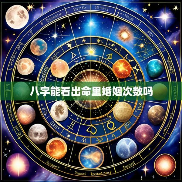 八字能看出命里婚姻次数吗