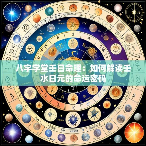 八字学堂壬日命理：如何解读壬水日元的命运密码