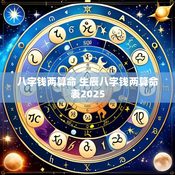 八字钱两算命 生辰八字钱两算命表2025