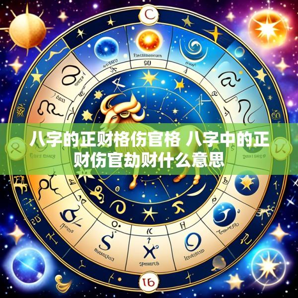八字的正财格伤官格 八字中的正财伤官劫财什么意思